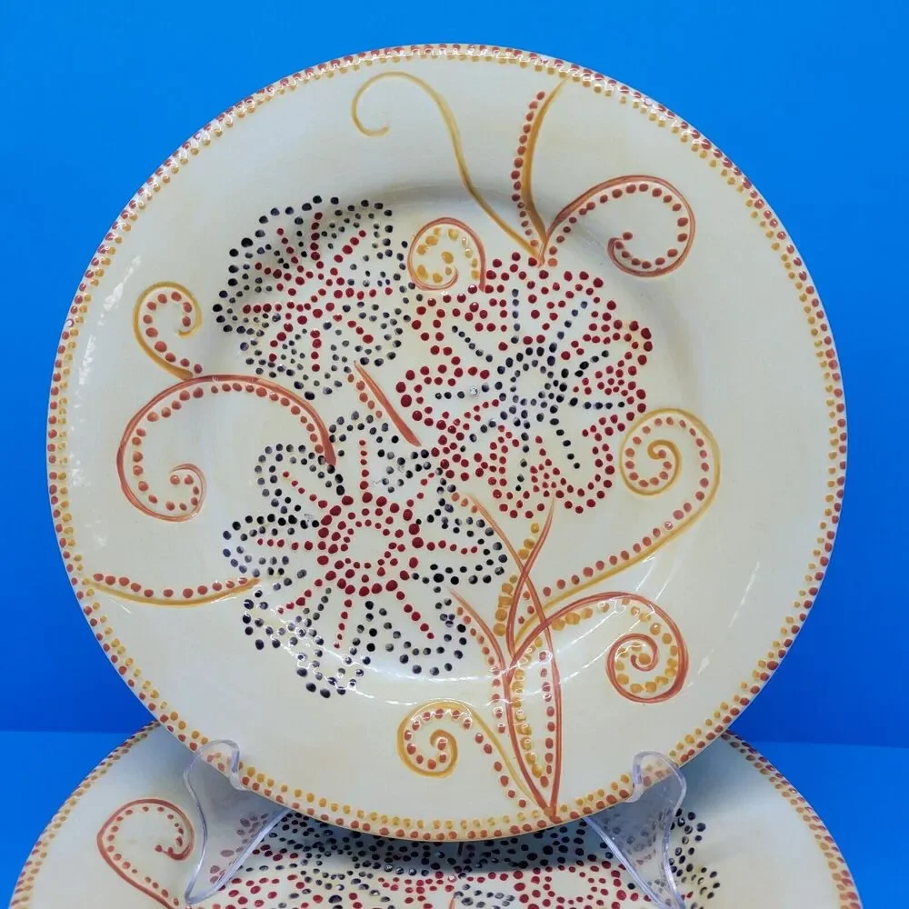 Pier 1 Floral Dots Set Of 5 Discontinued 9